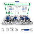 150Pcs 3-in-1 Furniture Cam Lock Nut Connectors Fittings with Dowels, Fastener Connecting Lock Nut Bolt for Closets Bed Furniture Connecting