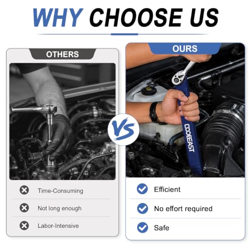 Pro Offset Extension Wrench 19PCS,Impact Wrench Extender Tools Socket Set - color: Blue