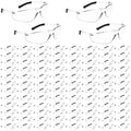 Salfboy 100 Pack Safety Glasses Bulk, ANSI Z87.1 Eye Protection Glasses - color: 118-100 Clear