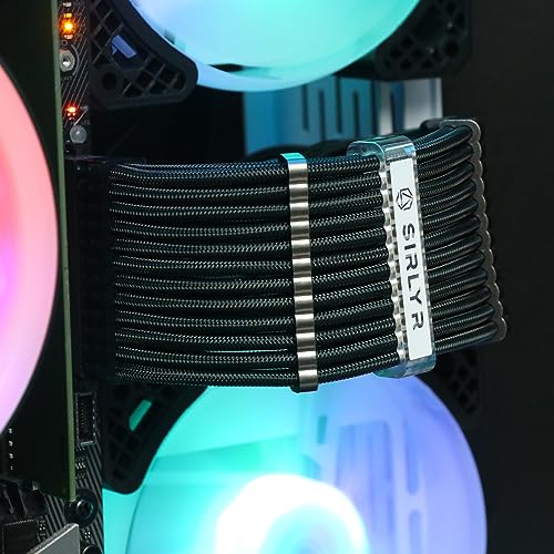 SIRLYR PSU Cable Combs,Pearlescent Paint Computer Wire Organizer,Extension Cables Comb for PC Cable Management 20 Pieces Set = 24 pin x 4, 8 pin x 16 for 3 mm/0.11In up to 3.5 mm/0.13 in Metal Gray - color: Metal Gray