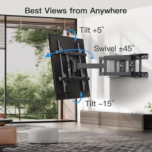 Pipishell Full Motion 24'' Studs TV Wall Mount for 40–84 inch TVs - size: 40-84 Inch, style: TV Mount without LED