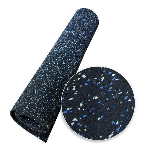 Rubber-Cal Elephant Bark Rubber Flooring - 3/16" Thick - color: Blue Steel, size: 48"L x 48"W x 0.2"Th