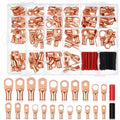 220 Pcs Battery Cable Ends Kit Battery Terminal Connectors with 110 Pcs Awg 1 2 4 6 8 1/0 2/0 Gauge Heavy Duty Copper Wire Lugs Kit Lugs Ring Terminals Gauge with 110 Items 3: 1 Heat Shrink Tubing