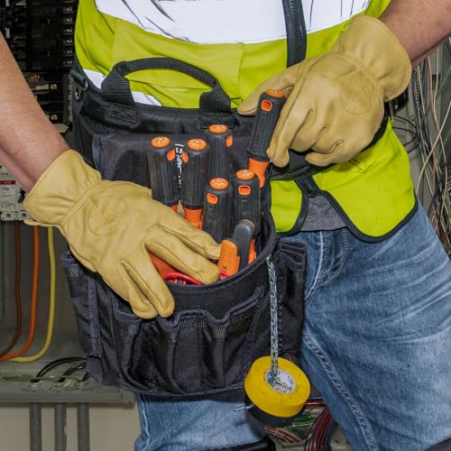 Klein Tools 85076INS Insulated Screwdriver Set, Made in USA, features 1000V Electricial Screwdrivers, (3) Phillips and (2) Slotted and Square Tips, 6-Piece - size: 6-Piece Set