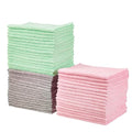 Amazon Basics Microfiber Cleaning Cloths, Ultra Absorbent, Scratch-Free, Non-Abrasive, Reusable and Washable, 16" x 12", Green/Gray/Pink, 48-Pack - color: Green/Gray/Pink, size: 48-Pack