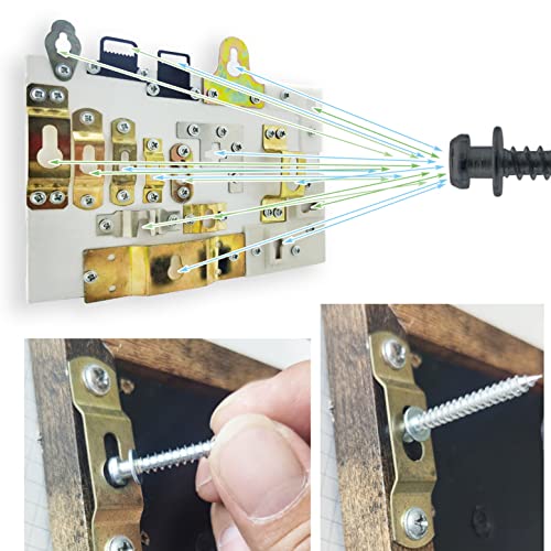 laffeya Picture Hangers, Double Headed Bear Claw Screws for Drywall, 40pack - style: Black Short