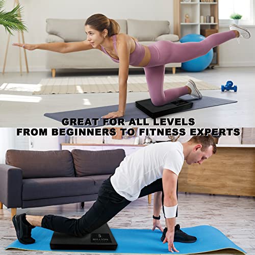 Foam Balance Pad,5BILLION Stability Pad for Physical Therapy,Non-Slip Exercise Balance Pad for Balance workouts,Yoga Knee Pad for Gym Fitness Stretching Pilate - size: Black-XL