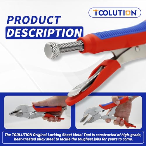 Locking Pliers Set 3-Pack, Welding Clamps Set with 11" C-Clamp, 10" Duckbill & U-Shape Jaws for Sheet Metal Bending, Auto Repair, Fabrication