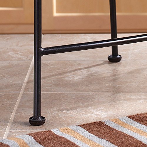 Super Sliders Secure Grip Formed Felt Movers for Furniture to Protect Hard Surfaces, 1", Walnut Brown (4 Pack)