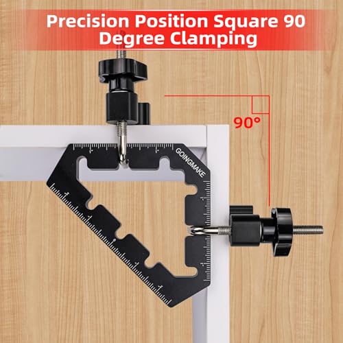 GOINGMAKE Corner Clamps for Woodworking Tools 45 and 90 Degree Clamps Aluminum Alloy Positioning Squares Right Angle Clamps Clamping Squares for Picture Frame Box Cabinets Drawers