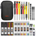 Nicpro 28 Pack Carpenter Pencil Set with Sharpener, Canvas Case - size: 28 Pack
