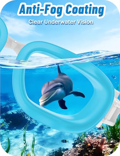 Vvinca Kids Swim Goggles, Swimming Goggles for Kids 3-14 Anti-Fog UV Protection No Leak Pool Glasses for Boys Girls - color: 03 - Blue & White