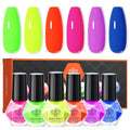 modelones Neon Nail Polish Set 6 Colors Quick Dry Mini - color: A0 Neon