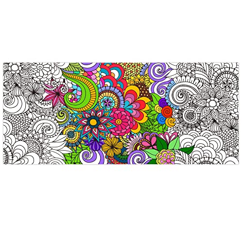 Dvbonike Jumbo Mandala Coloring Poster Giant Flower DIY Drawing Paper Craft - style: Flower No.1
