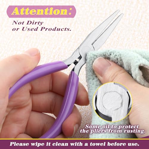 SPEEDWOX Flat Nose Pliers - Mini Duck Bill Pliers for Jewelry Making, Bending, Straightening, Shaping & Ring Opening - style: Flat Nose Pliers Smooth Jaws