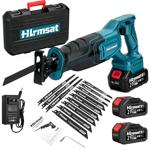 21V Brushless Cordless Reciprocating Saw,2×4.0Ah Battery Sawzaw
