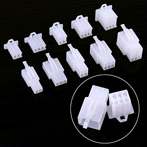 Glarks 700Pcs 2.8mm 2 3 4 6 9 Pin Plug Housing Pin Header Crimp Electrical Wire Terminals Connector and 30 Sets 4mm Car Motorcycle Bullet Terminal Assortment Kit for Motorcycle, Bike, Car, Boats
