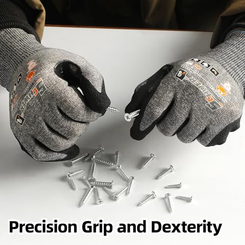 Schwer A4 AIR-SKIN Cut Resistant Work Gloves, Ultra Lightweight, AR5918, L - color: Gray, size: Large