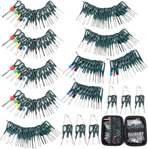 Terminal Removal Tool Kit 172 Pcs Depinning Tool Electrical Connector Pin Removal Tool Kit Pin Extractor Tool Set Wire Terminal Release Tool for Automotive Car Household Devices - color: 172 PCS
