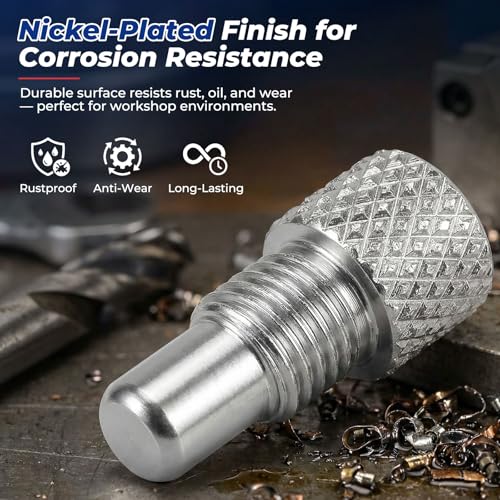 25 Piece Pin Spanner Wrench Set,42CRMO Heat-Treated,Nickel-Plated Finish,Adjustable Spanner Wrench for Bearings,Pulleys & Lock Nuts,Metric & Imperial Precision Pin Wrench,160mm Arms,180° Rotation