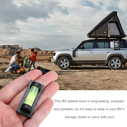 4 PCS RV Standard Levels, Bubble Spirit Level RV Standard Level Indicators Tool with Mounting Holes, Universal Spirit Leveling Tools for Tripod Travel Trailer Camping Motorhome