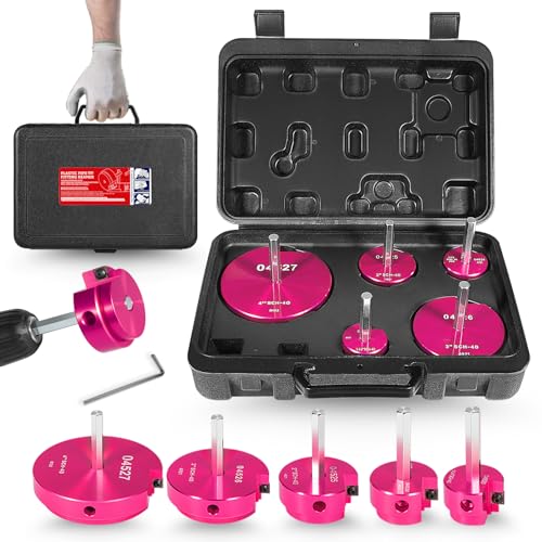 5-Piece PVC Pipe Reamer Tool Kit for PVC, CPVC, ABS Fittings, Includes 1.25", 1.5", 2", 3", 4" Reamers, 3/8" Hex Shaft, Compatible with Standard 1/2" Drills for Pipe Cleaning & Smoothing Edges - size: 1.25+1.5+2+3+4 Inch