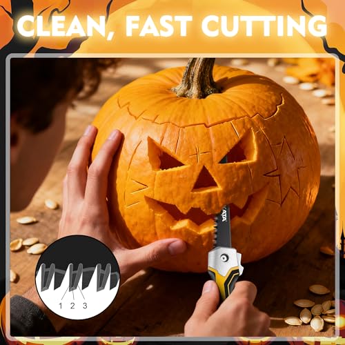 KATA Folding Drywall Saw with Sheath, Sharp Hardened Blade Jab Saw for DIY - color: Black
