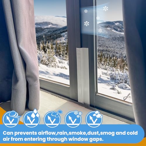 White Window Weather Sealing Tape, AC Air Conditioner Sealing Tape - color: White, size: 2 Inch x 65 FT