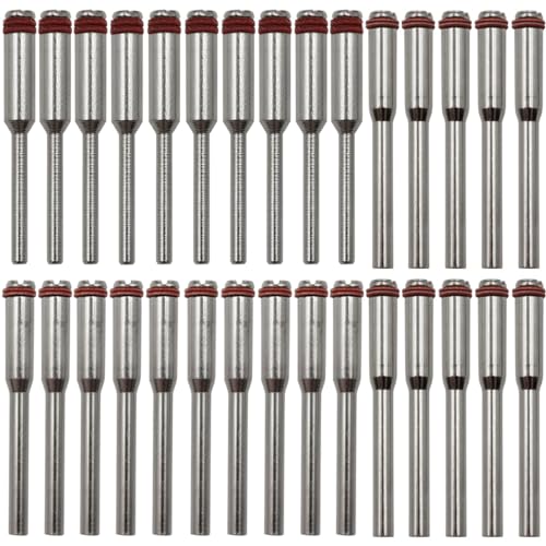 30 Pack Diamond Cutting Wheel Mounting Mandrel Replacement Cut Off Wheels Mandrels 1/8'' Shank Wire Brush Wheel Stem for Dremel Rotary Tool Polishing Buffing Wheels Saw Blades Cut Off Discs