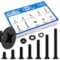 840Pcs M3 Countersunk Screws Assortment Kit with Nuts and Washers (6-25mm) - size: M3 x 6-25mm Kit