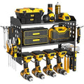 SUNALLY Power Tool Organizer, Wall Mount Garage Tools Storage Rack, Black - style: 4 Drill Holders C