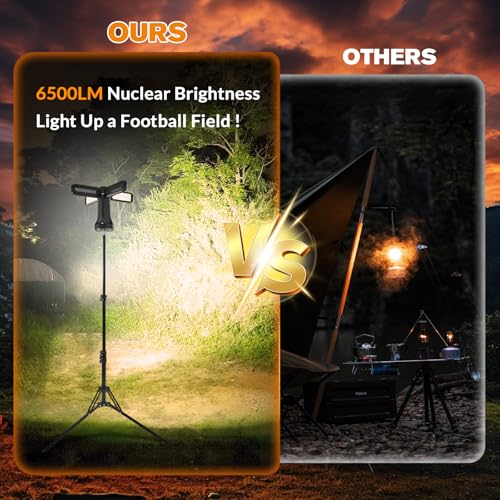 SakerNeo Rechargeable Camping Light with Stand 20000mAh,Work Light - style: BLACK