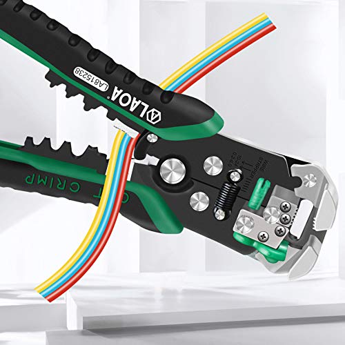 LAOA Automatic Wire Stripper Tool, Self Adjusting Wire Stripper and Crimper, 8-26 AWG Electrical Wire Cutter for Electricians, Alloy Steel Hand Tool