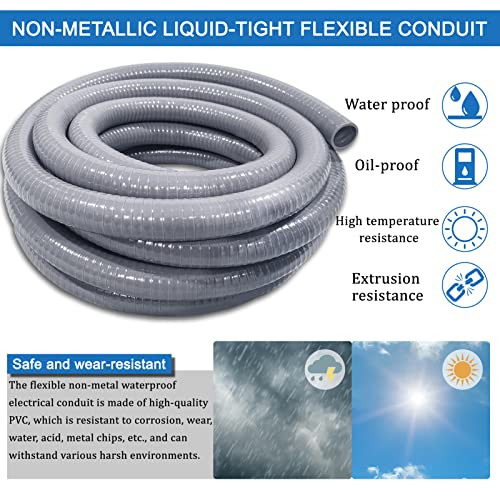 3/4 Inch 25ft Electrical Conduit Kit UL Certification,3/4 Flex Conduit - size: 3/4IN,25FT