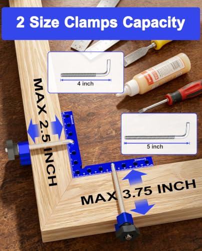 12PCS Corner Clamps for Woodworking, 90 Degree Aluminum Corner Clamps - size: 12pcs