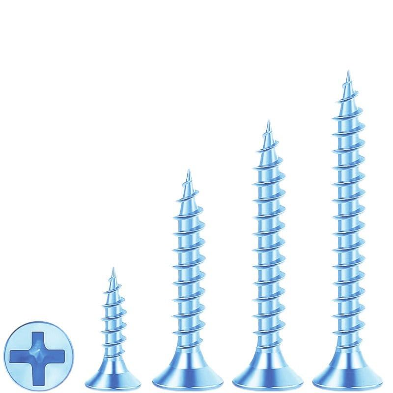 Wensilon # 4X3/8 (1000PCS) Flat Head Galvanizing Wooden Screw # 3X10, Quick Metal self Tapping Flat Head - color: Galvanizing, size: #4x3/8"