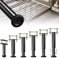 6 Pcs Adjustable Height Bed Support Legs, 6-9 Inch Metal Under Bed Frame Support Legs, Extra Sturdy Bed Legs Replacement Parts with Rubber Non-Slip Base for King Queen Frame Wooden Center Slat - size: 6'' - 9'' 6pcs