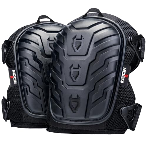 NoCry Professional Gel Knee Pads for Work with Soft Foam and Gel Cushion — Heavy Duty Cap, Reinforced Adjustable Straps, Military Grade Rivets and Built-in Hang Loops — Perfect for Construction - style: Original