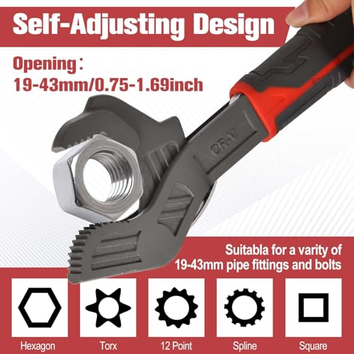 12" Self Adjusting Wrench 0.75"-1.69"(19-43MM) Wrench Pipe - size: 12"