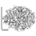 55 Pieces M5 x 12mm Socket Head Cap Screws, Thread Pitch 0.8mm, Sutemribor M5 Screws, 304 Stainless Steel, Fully Threaded, Silver - size: M5 x 12mm, style: Socket Head