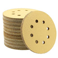 5-Inch 8-Hole Hook and Loop Sanding Discs, Orbital Sander Sandpaper Discs, 100 Pieces Round Sandpaper Set, 100 Grit - size: 100-Grit