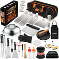 237pcs Griddle Accessories Kit for Blackstone, Perfect Flat Top Grilling Accessories, Grill Spatula Set with Enlarged Spatulas, Basting Cover, Burger Press Patty Maker, Scraper for Outdoor Barbecue