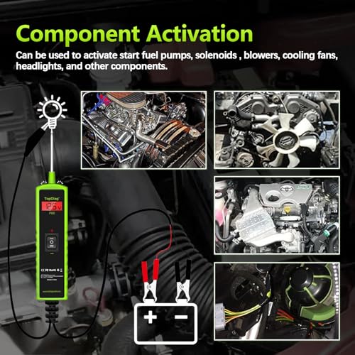 Topdiag P60 Automotive Power Circuit Probe Tester, 12-24V Power Circuit Probe Kit, Short Circuit Automobile Finder，AC/DC Voltage Tester, Component Activation Tool - style: P60