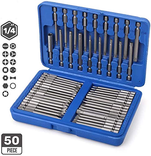 Rocaris 50 Pack Screwdriver Bit Set, 3 in Extra Long Magnetic Driver Kit - style: 50 Pcs