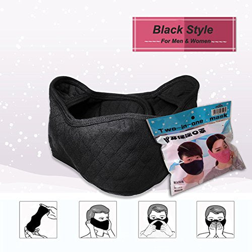 Half Face Mask Mouth Masks with Earmuffs Anti Dust Windproof Ski Mask for Winter Outdoor Sports and Activities