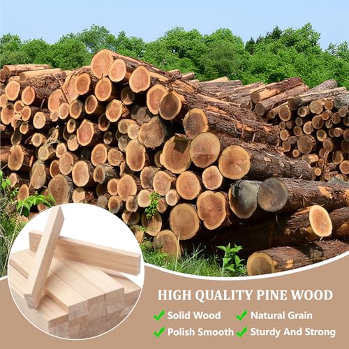 Wood Strips Slats Wooden Dowels for Crafts 3/8" × 3/4" × 12", 15 PCS Wood Trim Flat Lumber Boards Square Dowel Rods Wooden Sticks for Crafting, Woodworking, Model Making - size: 3/8x3/4x12 in - 15PCS