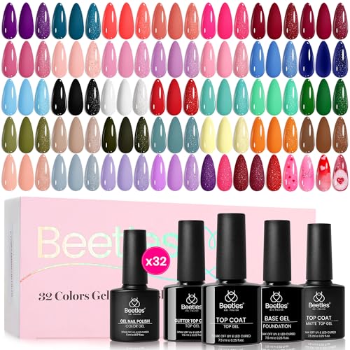 Beetles Fall Gel Polish Set, Fingertip Palette Collection, 32 Colors - color: 0-0 Fingertip Palette