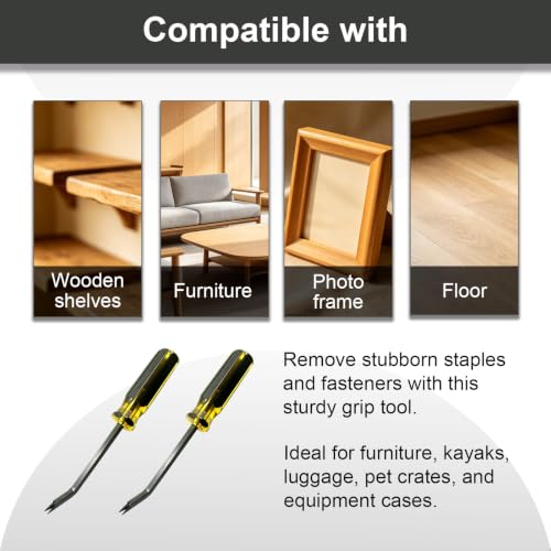 Heavy Duty Upholstery Staple Remover,Construction Staple Puller Tack Lifter Tool for Carpet, Furniture, Floor, Photo Frame, Wooden Surfaces for Removing Nails,Staples,and Tacks (1 pcs) - color: 1 Pcs