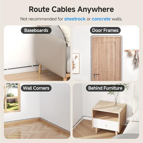 Cable Matters 200-Pack Nail-in Cable Clips, Cord Organizer, 7mm / 0.27 in.