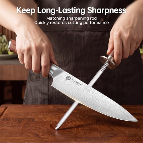 YOTSUBA 14 PCS Japanese Knife Set with Block and Sharpening Rod - style: 14PCS knife block set